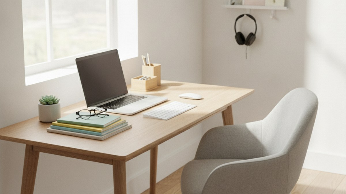 Criação de um espaço de trabalho em casa com recursos limitados