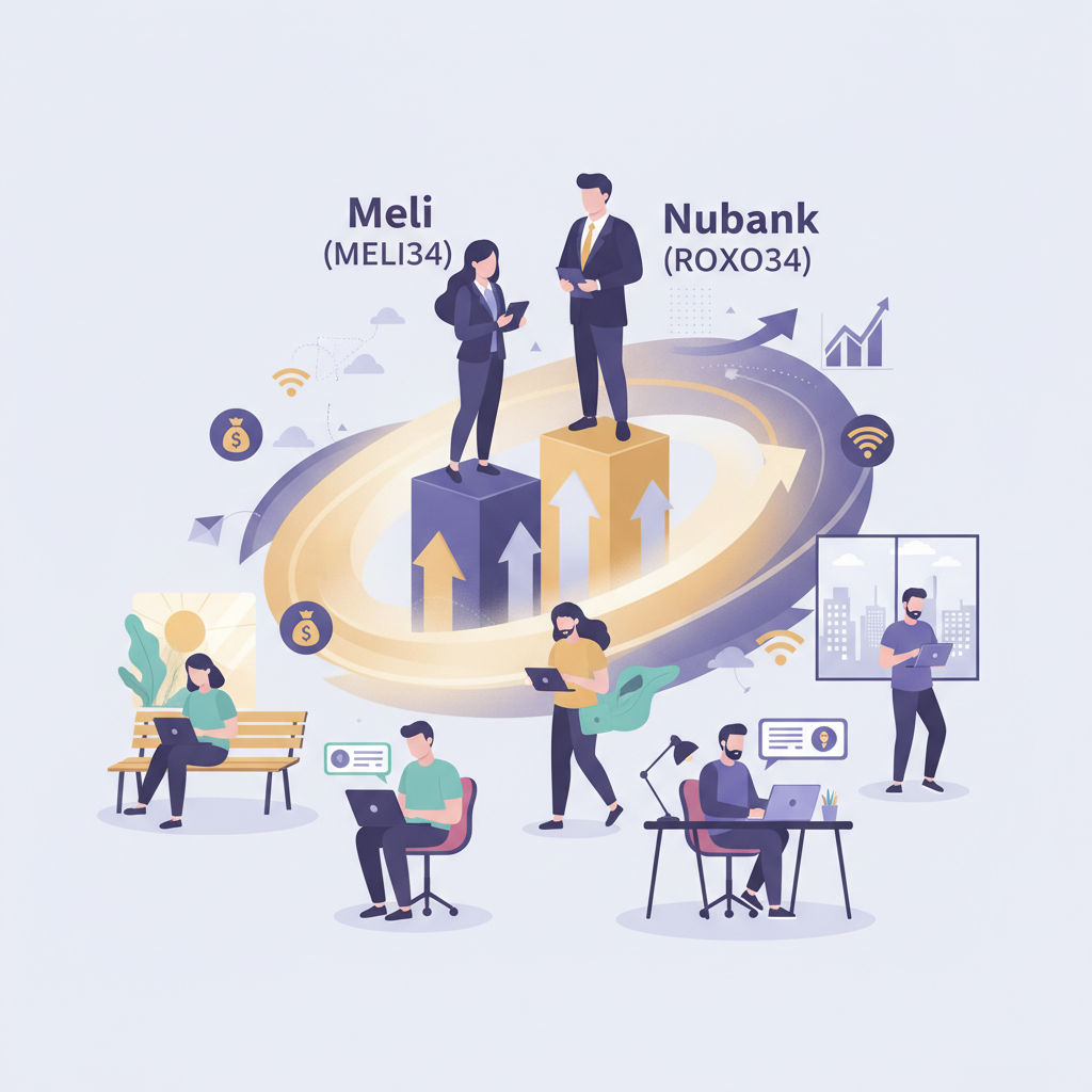 Squadra elege Meli (MELI34) e Nubank (ROXO34) como maiores apostas, destacando oportunidades ignoradas